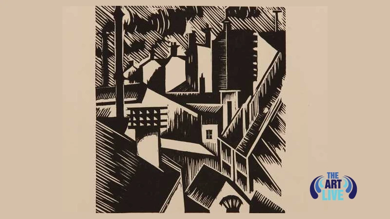Edward Wadsworth linocut art